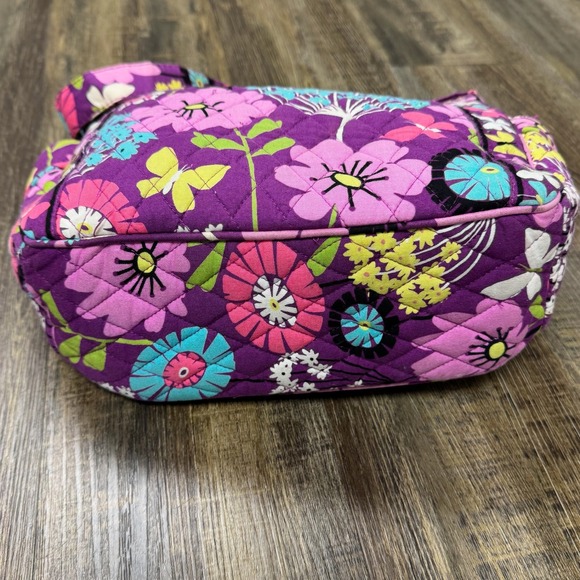 Vera Bradley Butterfly Floral Quilted Crossbody Bag‎ Purple Pink Yellow Blue - Picture 12 of 16